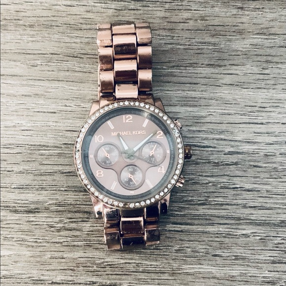 Michael Kors Bronze Jewel Watch Stainle